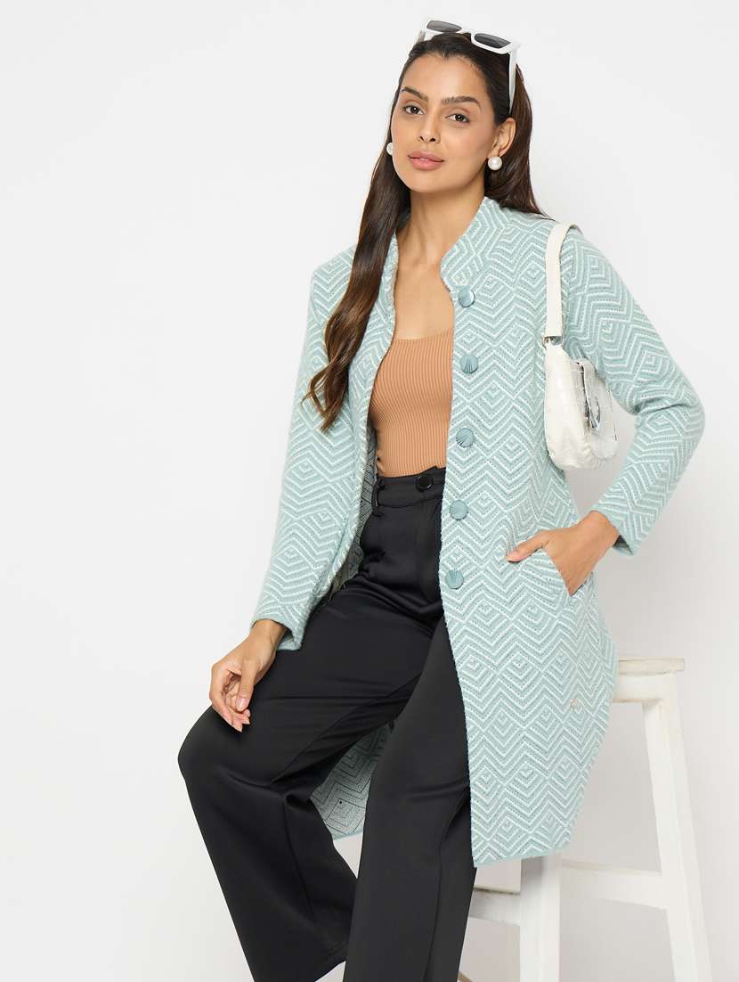 women self designed long sleeve cardigan - 21533200 -  Standard Image - 3