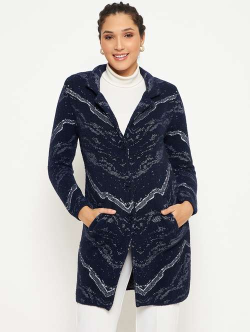 women self designed long sleeve cardigan - 21533204 -  Standard Image - 0