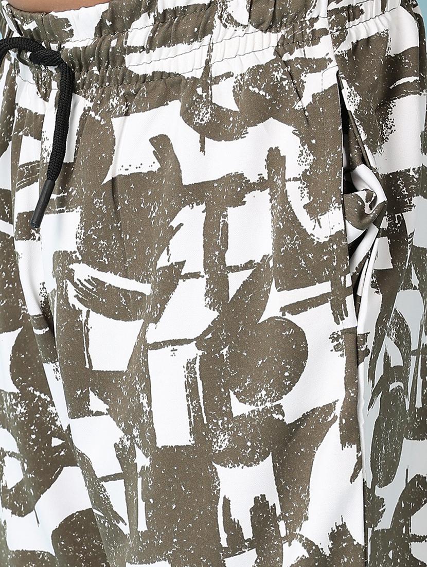 boys olive printed shorts set - 21533462 - Standard Image - 5