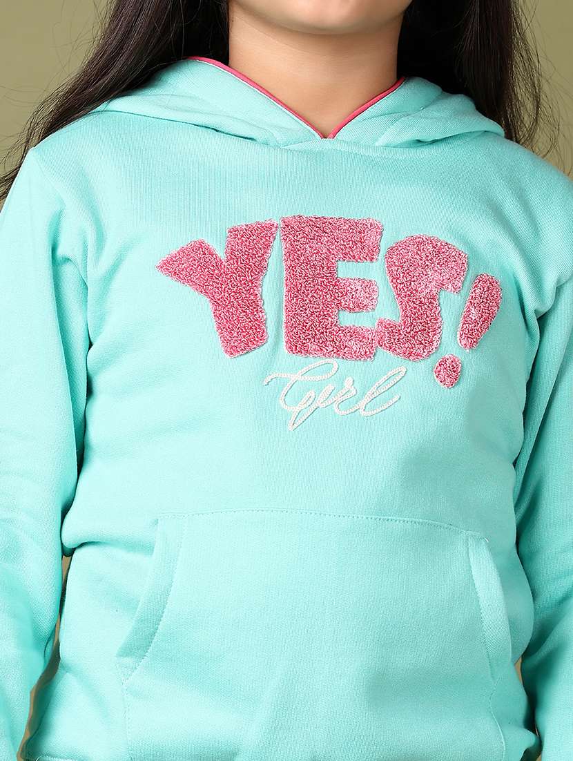 Girls Solid With Work Long Sleeve Sweatshirt - 21533540 -  Standard Image - 3