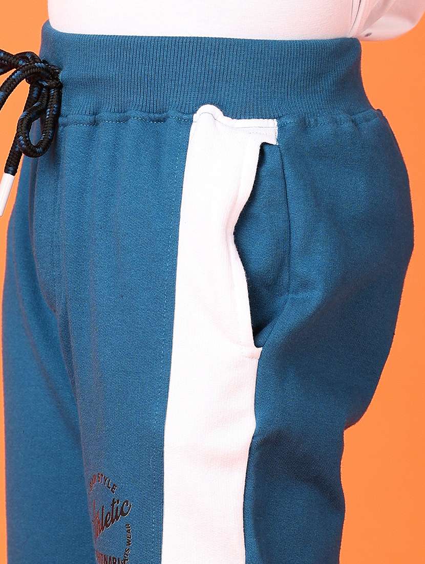 teal polyester cotton fleece trouser - 21533544 - Standard Image - 3