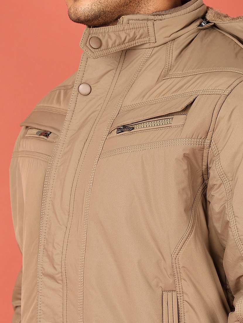 men long sleeves solid casual jacket - 21533546 -  Standard Image - 5