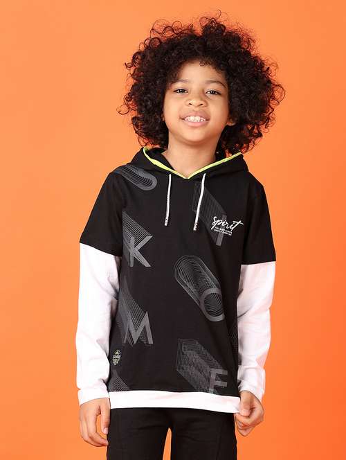 boys long sleeves color block t-shirt - 21533555 - Standard Image - 0