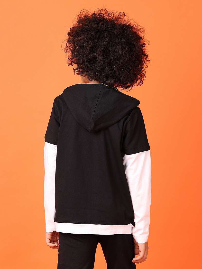 boys long sleeves color block t-shirt - 21533555 - Standard Image - 3