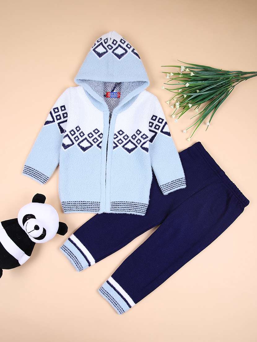 boys self design winter wear full length set