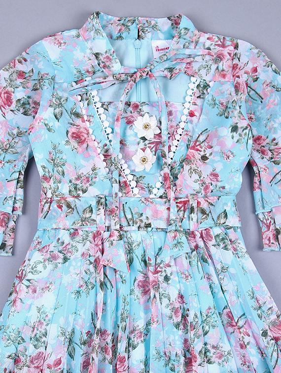 girls floral top & trouser full length set - 21533570 - Standard Image - 3