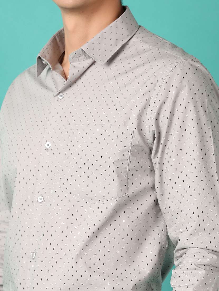 men printed long sleeve formal shirt - 21533576 - Standard Image - 5