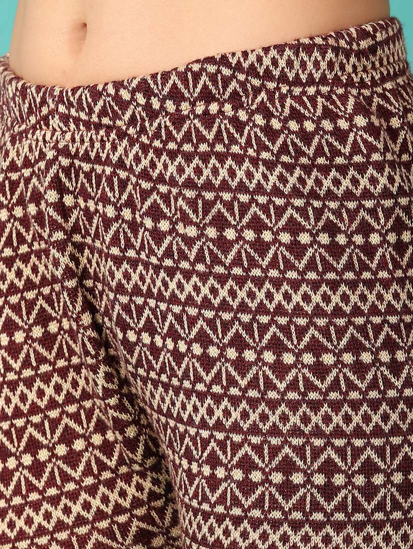 women self design woolen legging - 21533580 -  Standard Image - 5