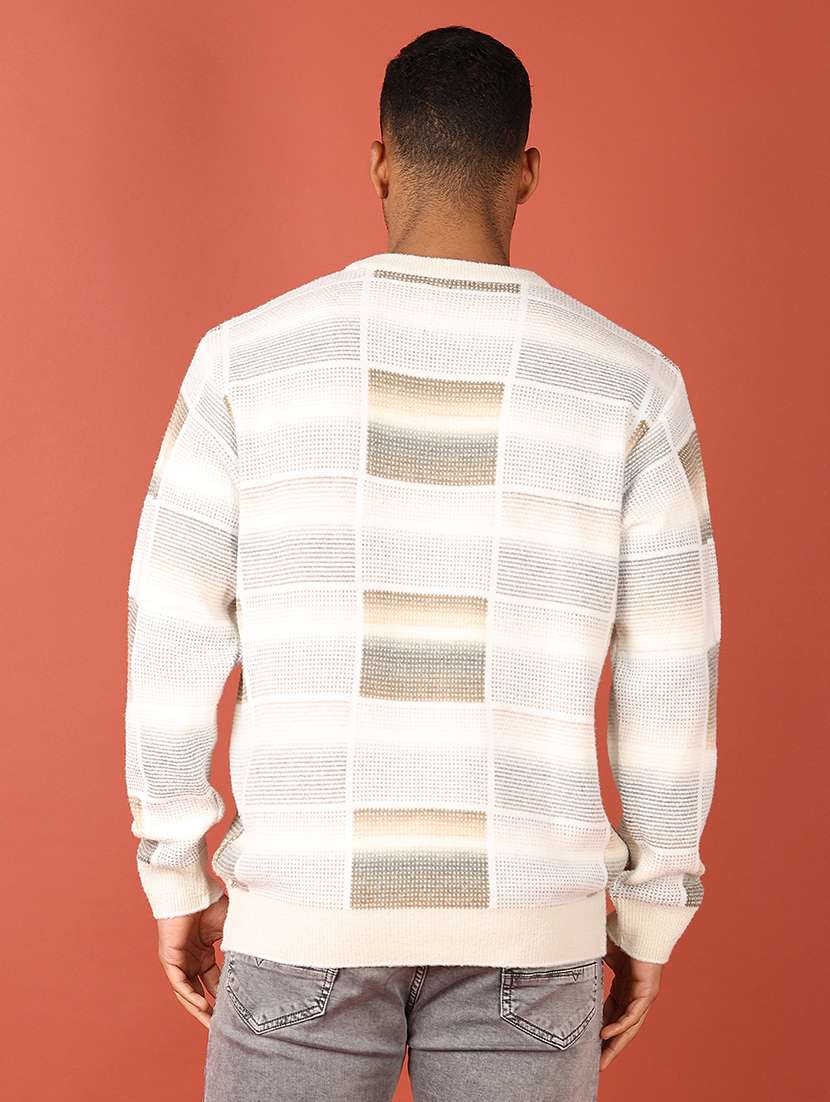 men long sleeves self design pullover - 21533595 -  Standard Image - 3