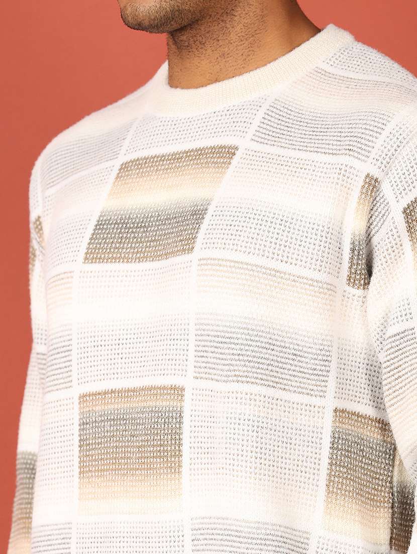 men long sleeves self design pullover - 21533595 -  Standard Image - 5