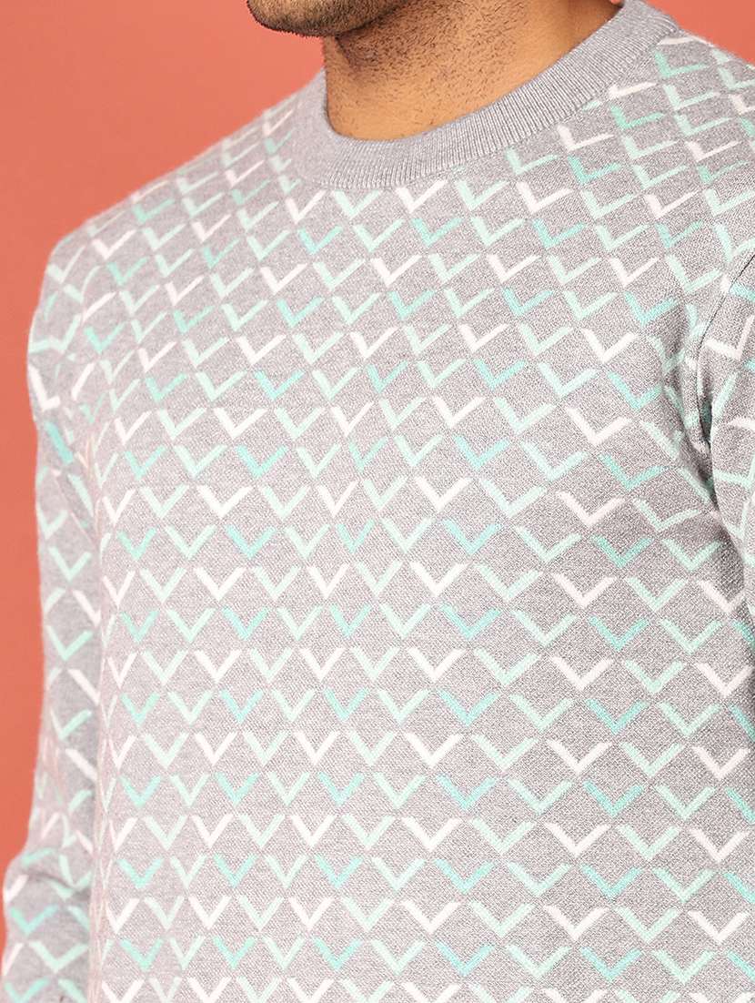 men long sleeves self design pullover - 21533596 -  Standard Image - 5