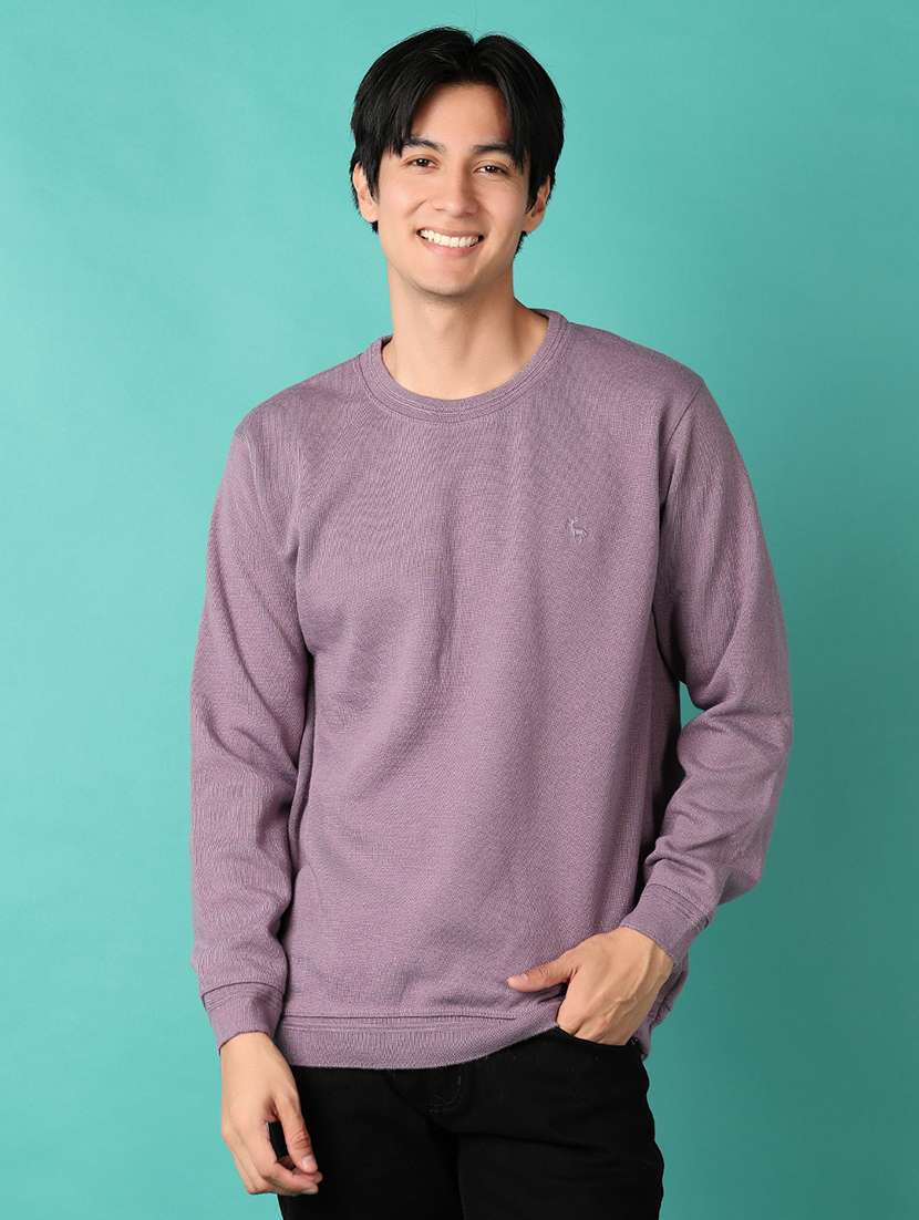 men long sleeves plain sweatshirt