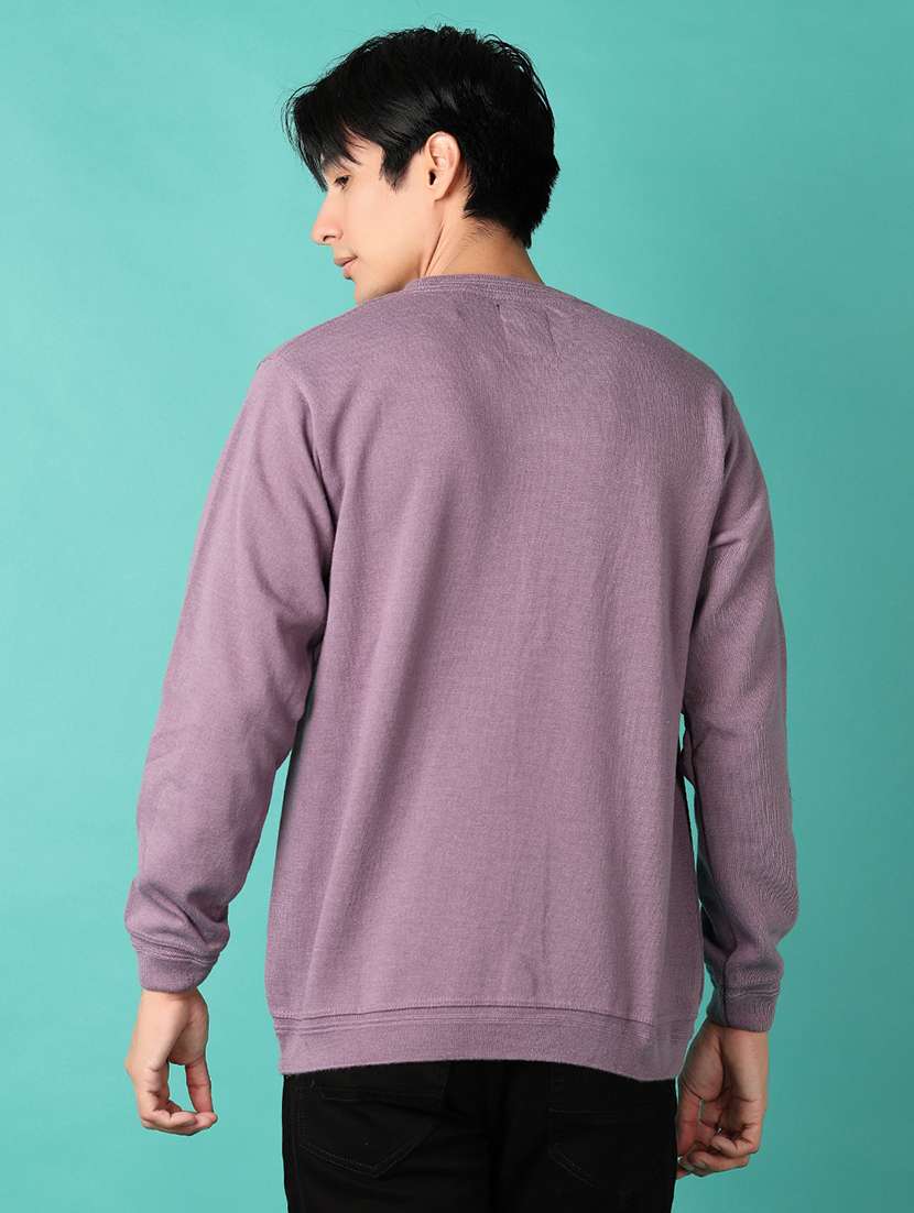 men long sleeves plain sweatshirt - 21533600 -  Standard Image - 3