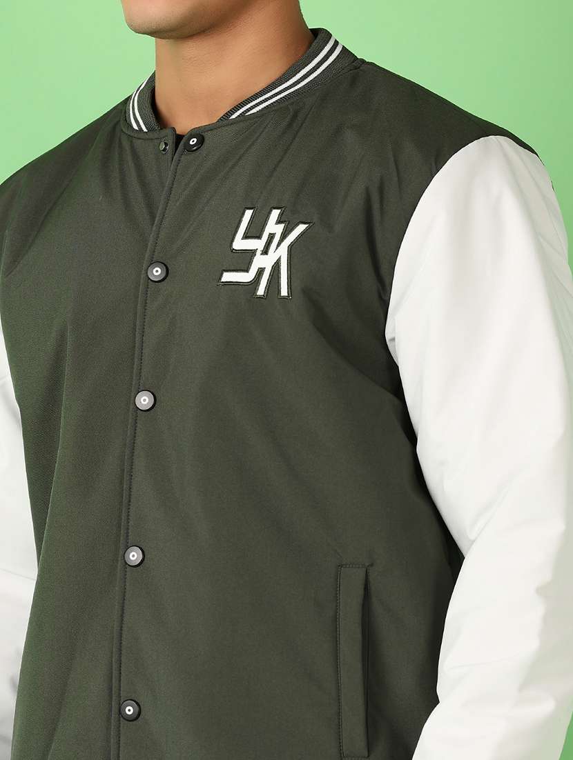 men color block long sleeve varsity jacket - 21533610 -  Standard Image - 5