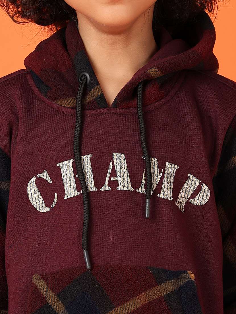 boys typographic long sleeve hooded sweatshirt - 21533629 -  Standard Image - 5