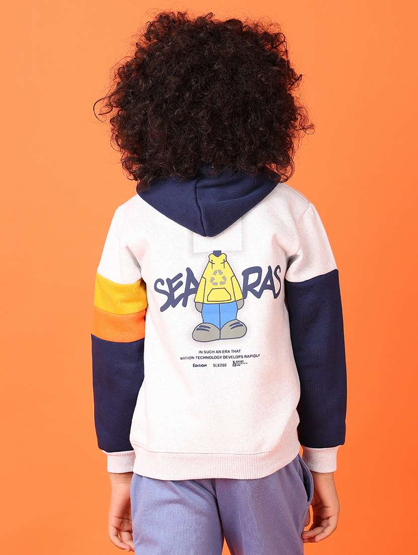 boys color block long sleeve hooded sweatshirt - 21533630 -  Standard Image - 3