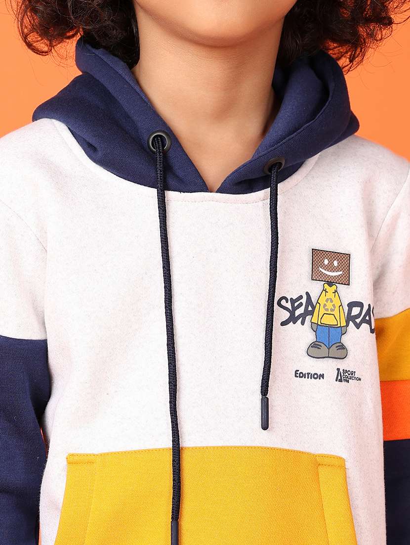 boys color block long sleeve hooded sweatshirt - 21533630 -  Standard Image - 5