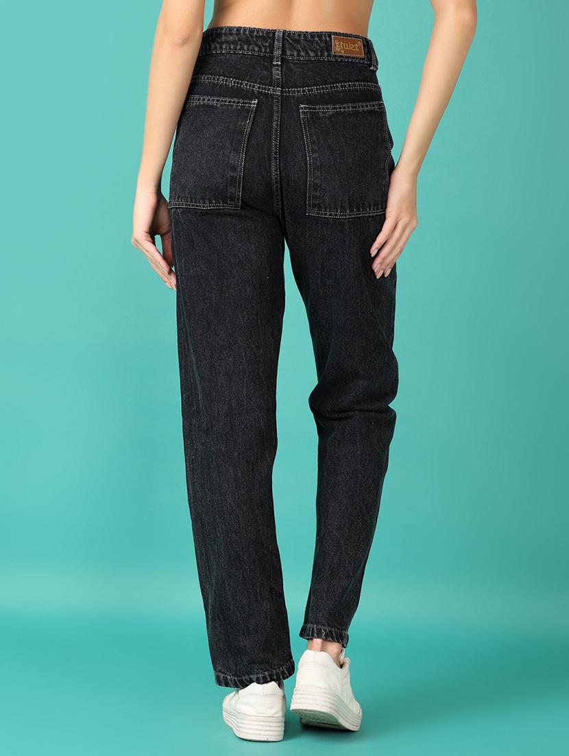 women solid mid rise straight fit jean - 21533632 - Standard Image - 3