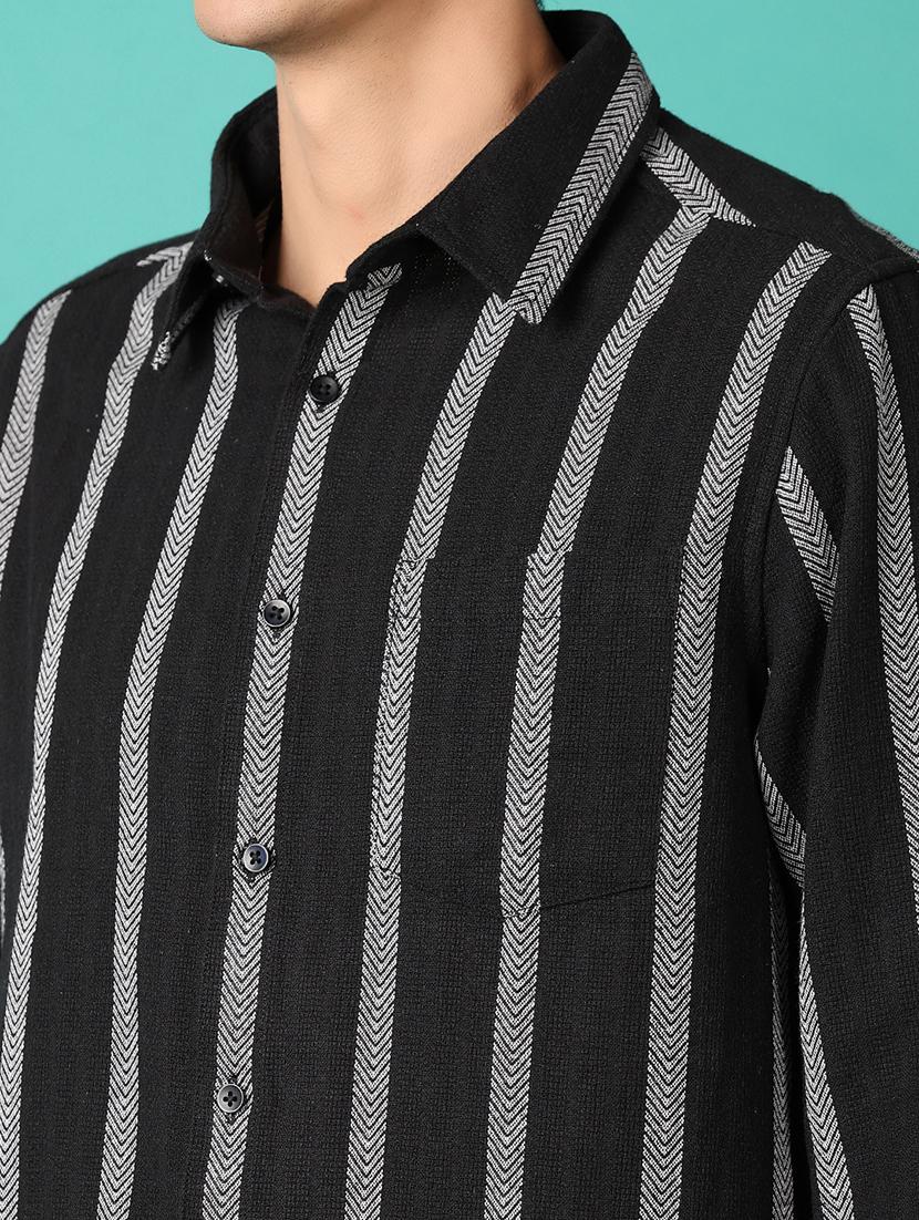 men long sleeves striped casual shirt - 21533674 - Standard Image - 5