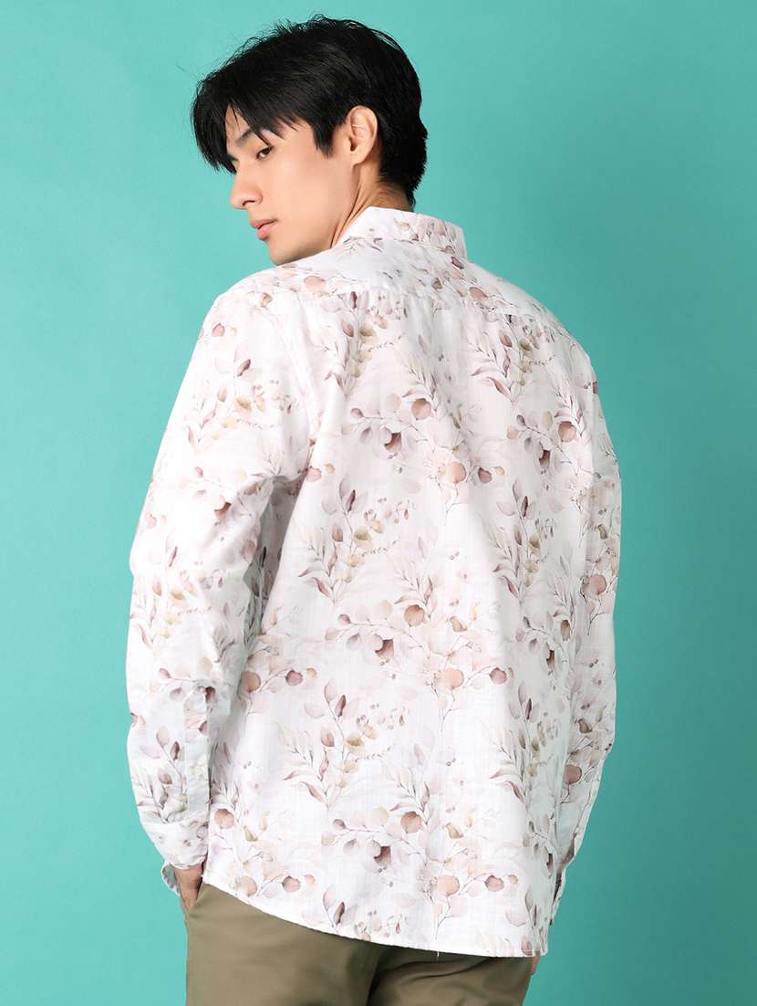 men long sleeves printed casual shirt - 21533694 -  Standard Image - 3