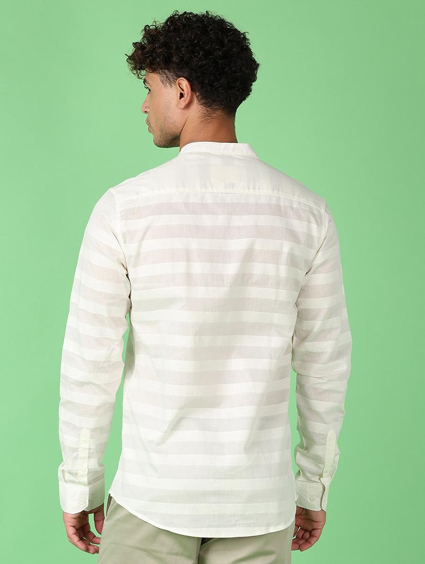 men striped long sleeve casual shirt - 21533755 - Standard Image - 3