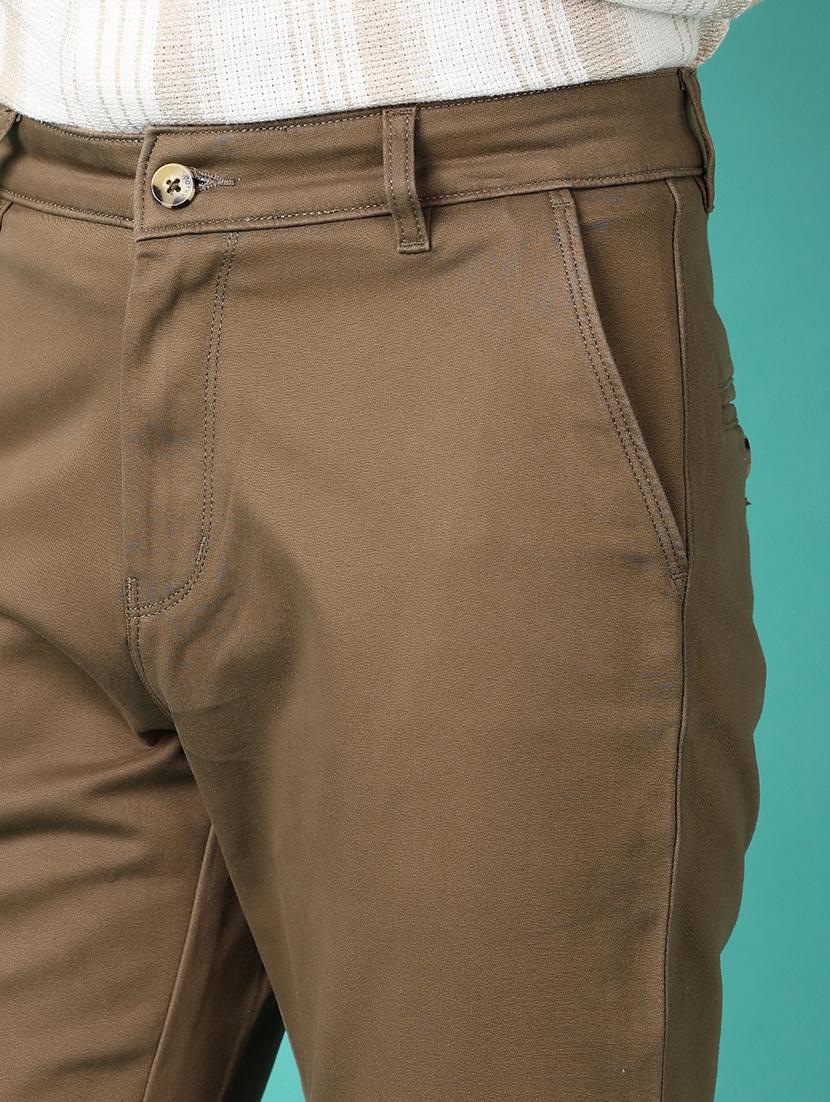 men mid rise solid chinos - 21533993 - Standard Image - 5