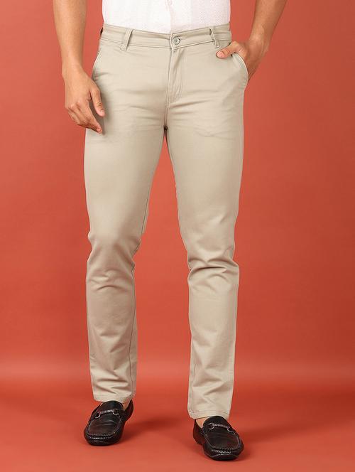 men mid rise solid chinos - 21533997 - Standard Image - 0
