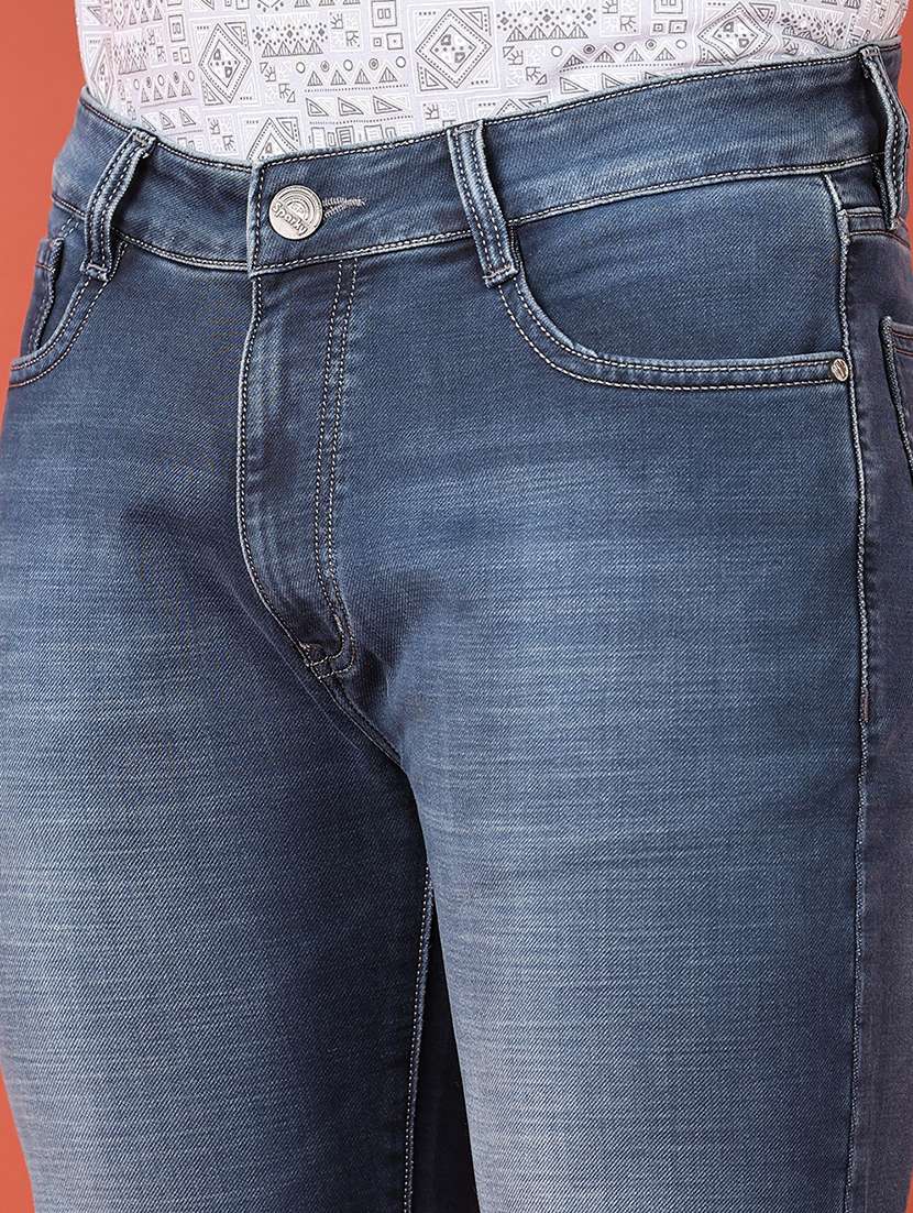 men plain mid rise denim jean - 21533998 - Standard Image - 5