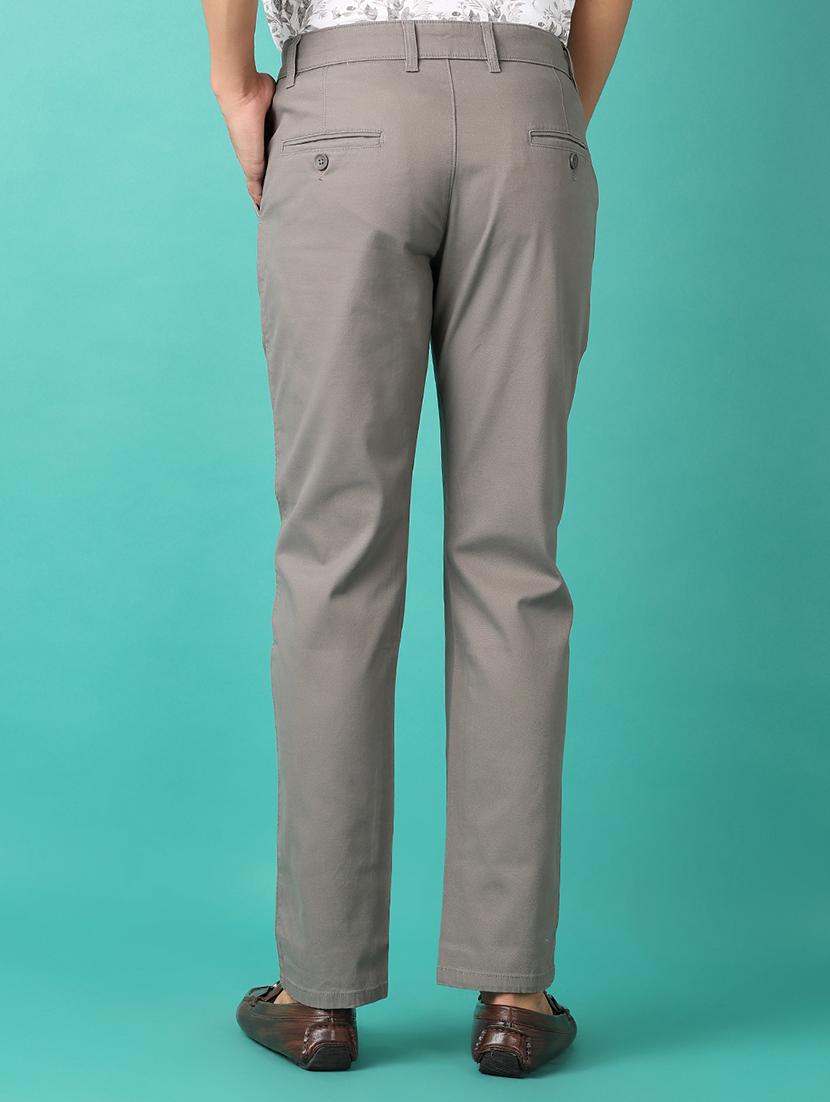men mid rise solid chinos - 21534010 - Standard Image - 3