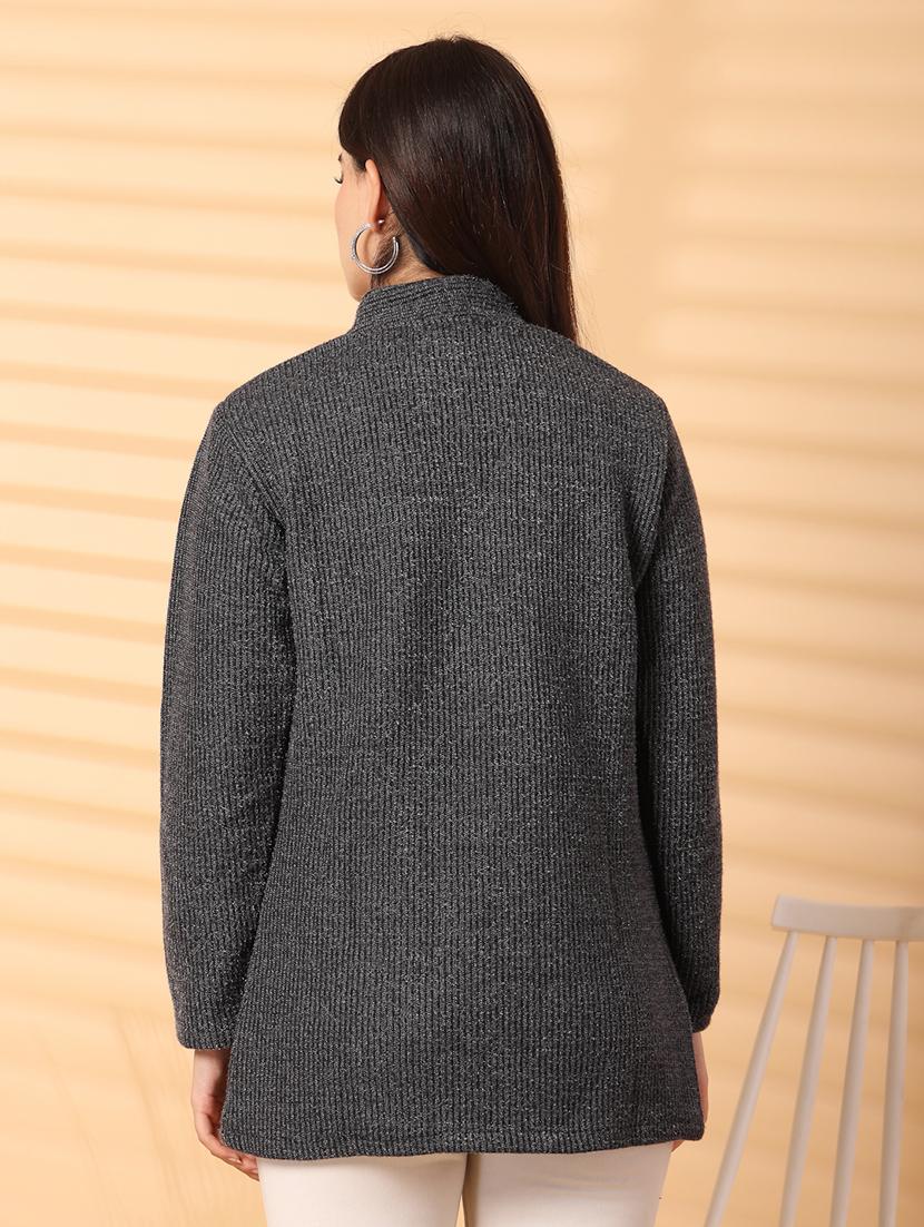 women self desined long sleeve cardigan - 21534484 - Standard Image - 3