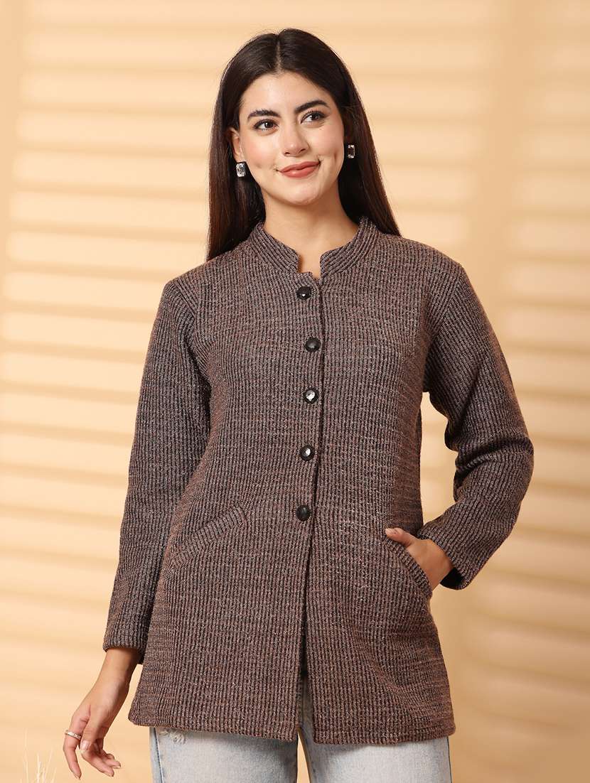 women self desined long sleeve cardigan - 21534485 - Zoom Image - 0