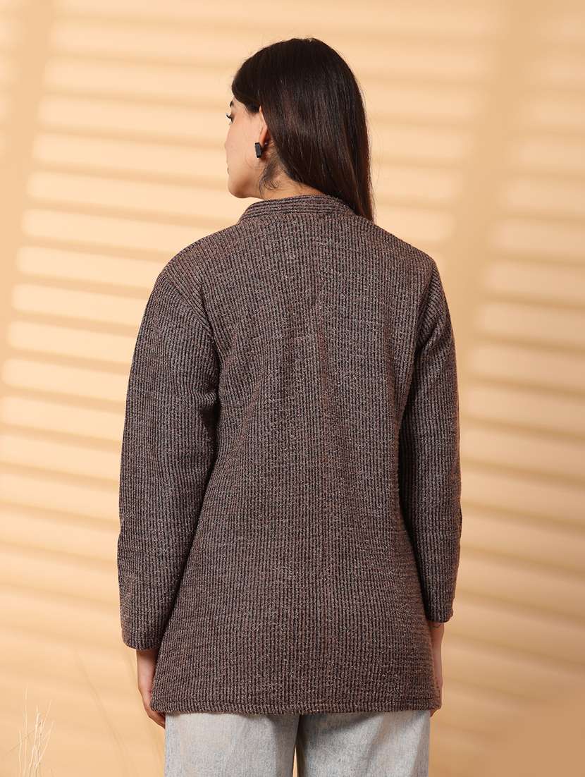 women self desined long sleeve cardigan - 21534485 - Standard Image - 3