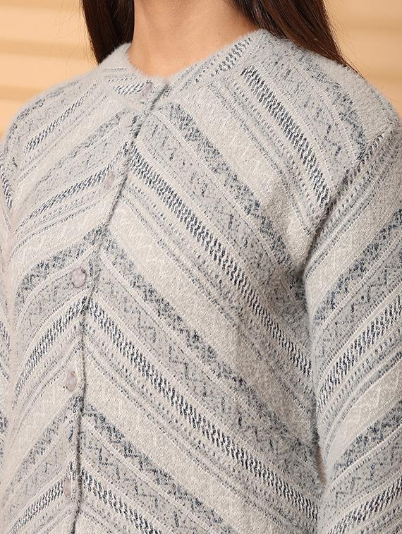 women self desined long sleeve cardigan - 21534486 - Standard Image - 5