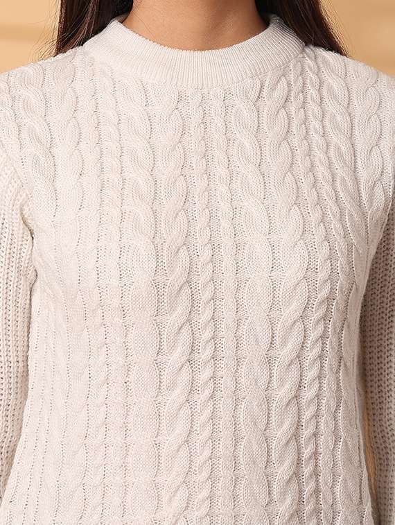 women round neck long sleeve pullover - 21534505 - Standard Image - 5