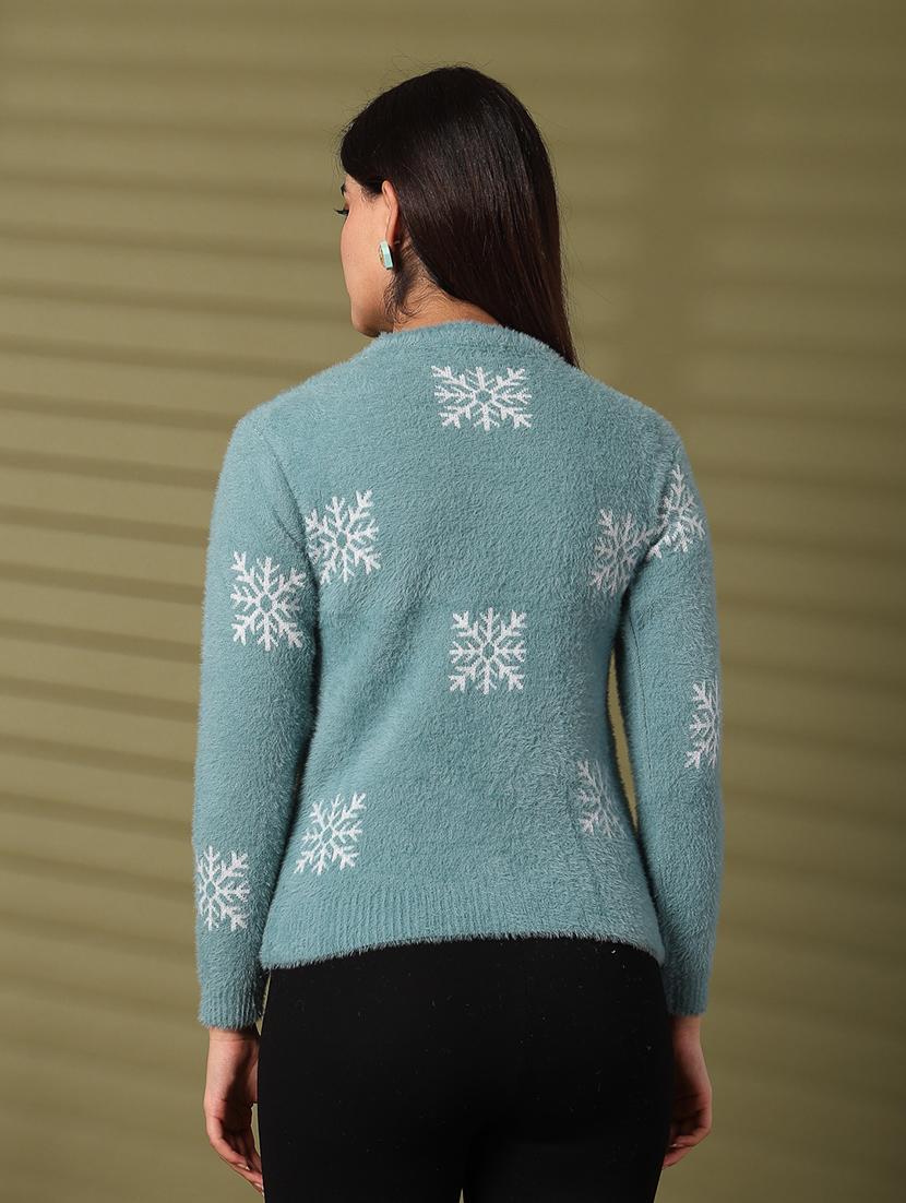 women round neck long sleeve pullover - 21534507 - Standard Image - 3