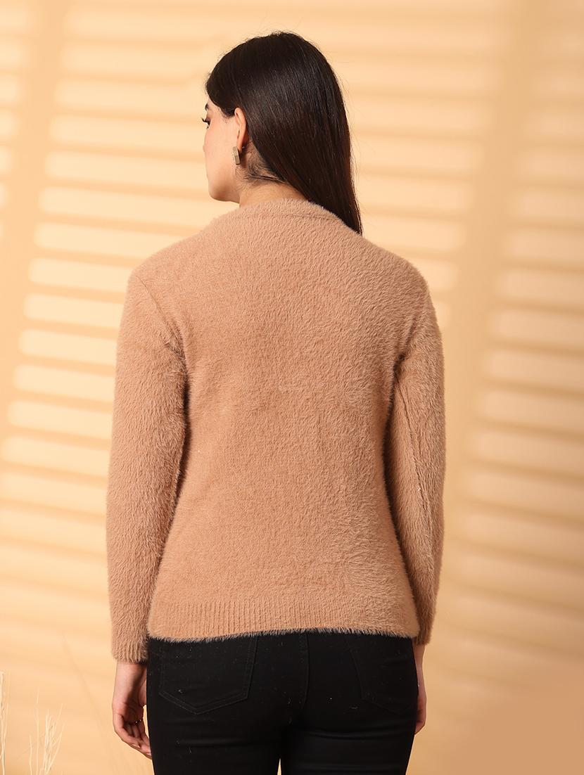 women round neck long sleeve pullover - 21534510 - Standard Image - 3