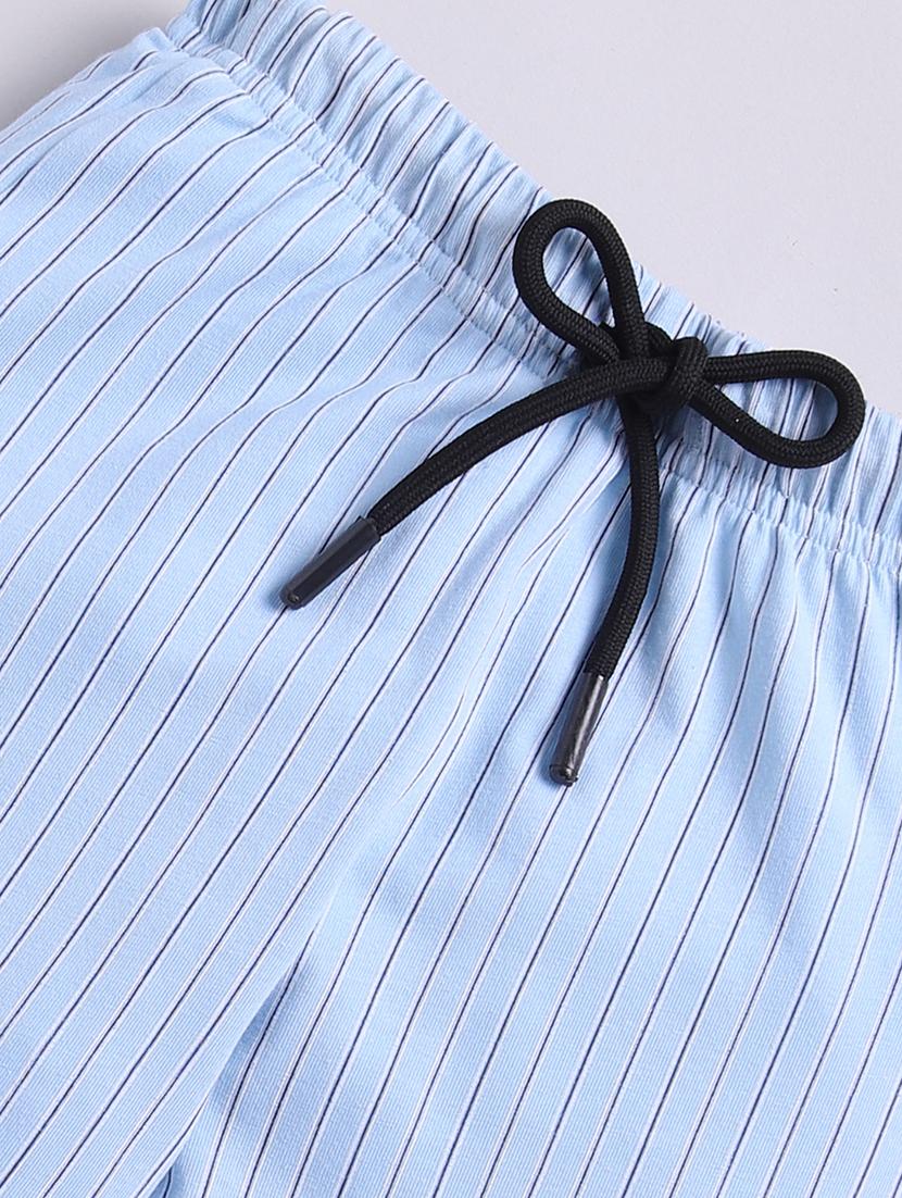 women blue stripes pyjama set nightwear - 21534775 - Standard Image - 5