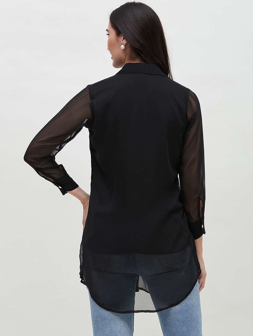women embroidered collared shirt - 21535441 - Standard Image - 3