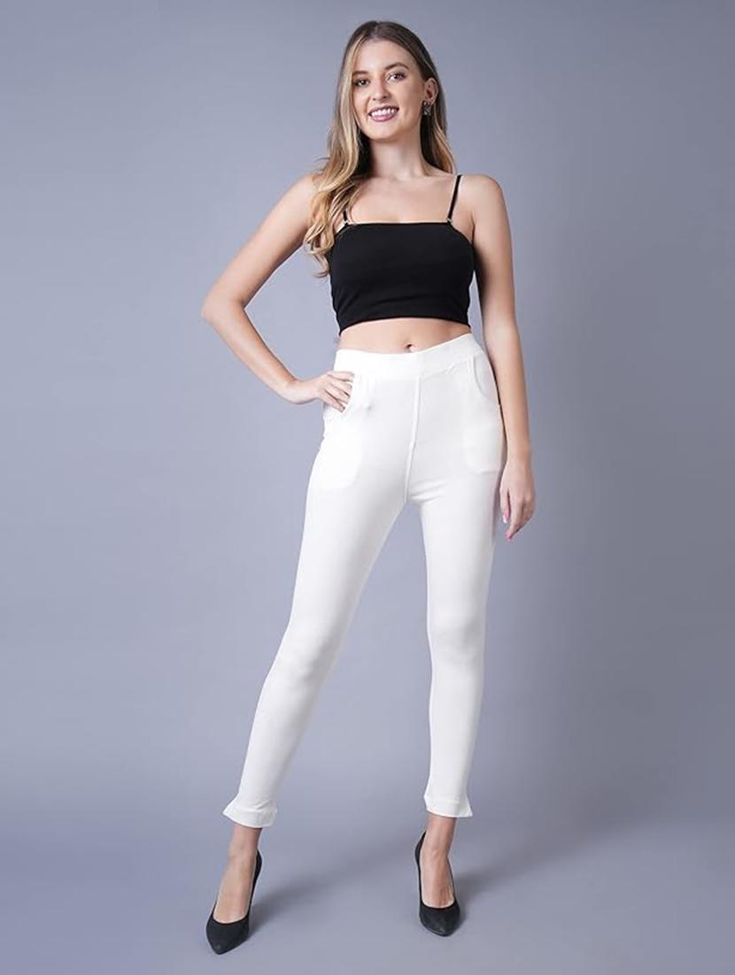 women solid ankle length jeggings - 21535526 - Standard Image - 5