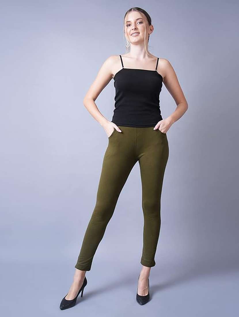women solid ankle length jeggings - 21535527 - Standard Image - 5