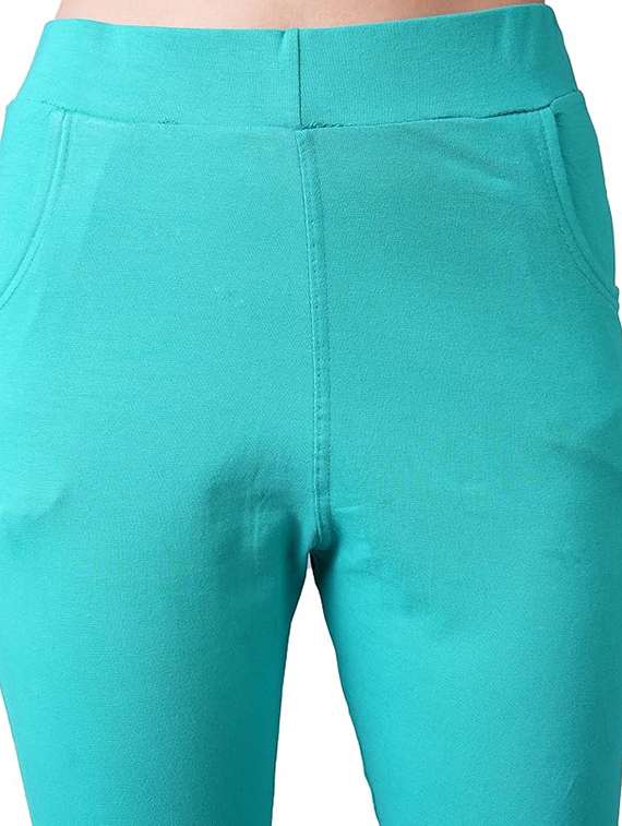 women solid ankle length leggings - 21535536 - Standard Image - 5