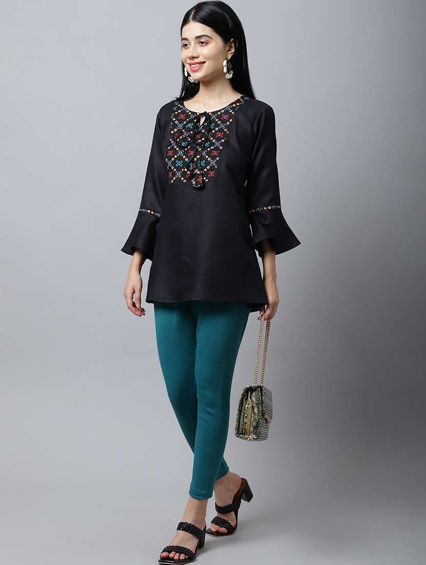 women solid ankle length leggings  - 21535556 -  Standard Image - 3