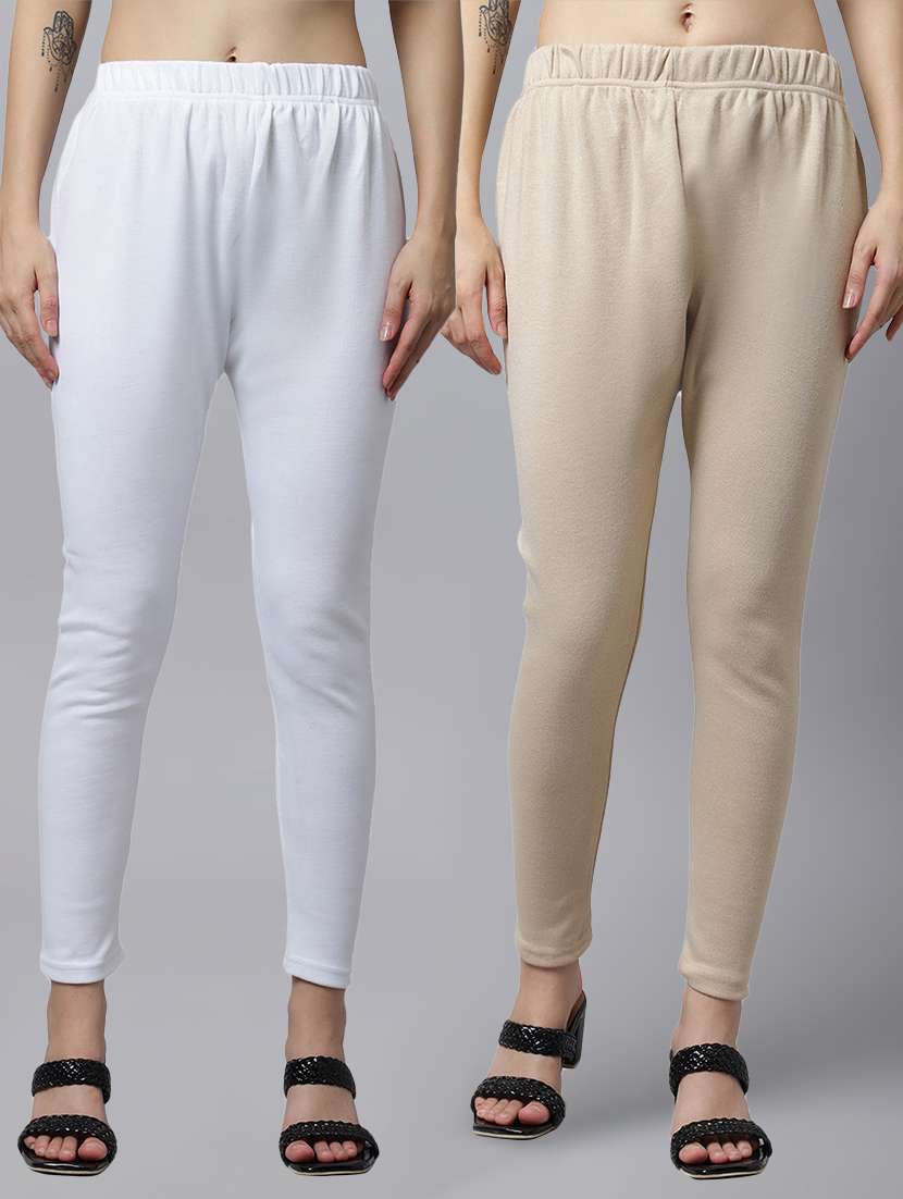 pack of 2 solid ankle length legging