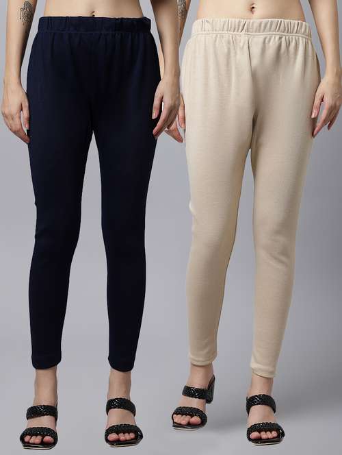 pack of 2 solid ankle length legging - 21535567 -  Standard Image - 0