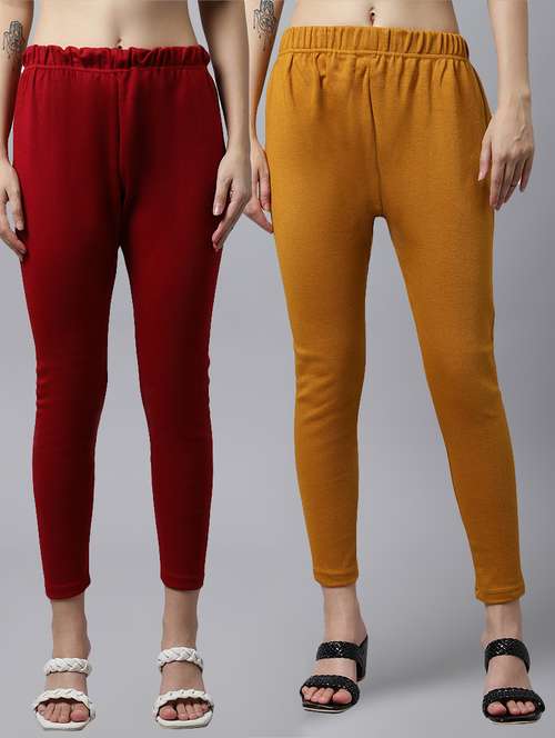 pack of 2 solid ankle length legging - 21535569 -  Standard Image - 0
