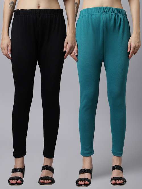 pack of 2 solid ankle length legging