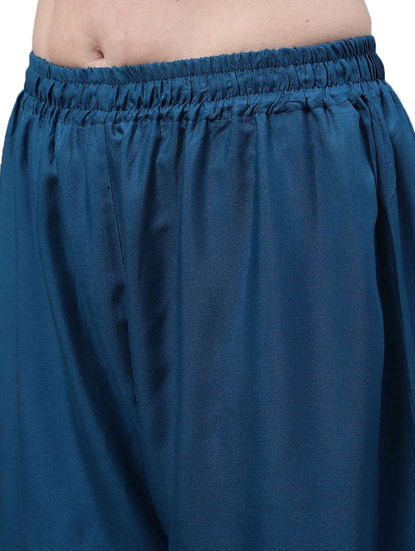 women solid relaxed fit palazzo - 21535587 - Standard Image - 5