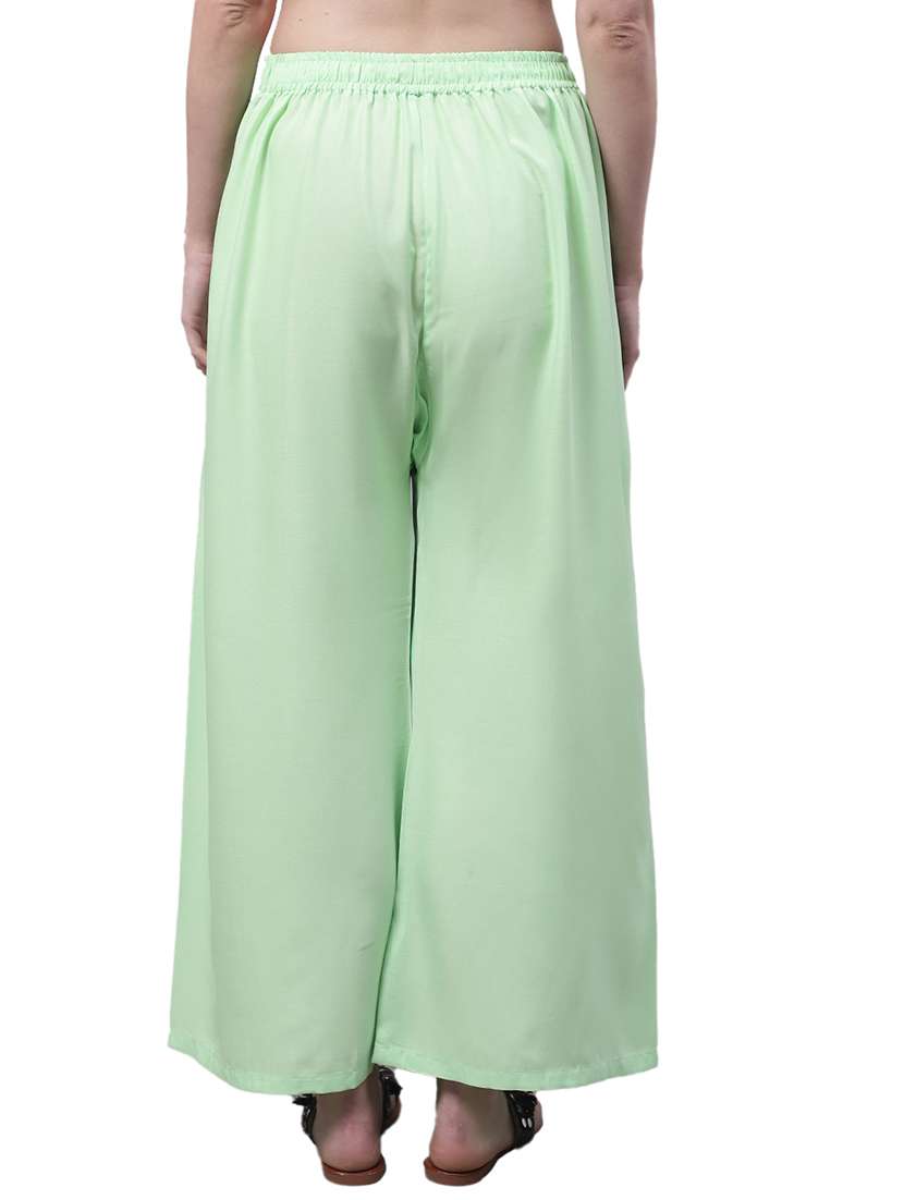 women solid relaxed fit palazzo - 21535589 -  Standard Image - 3