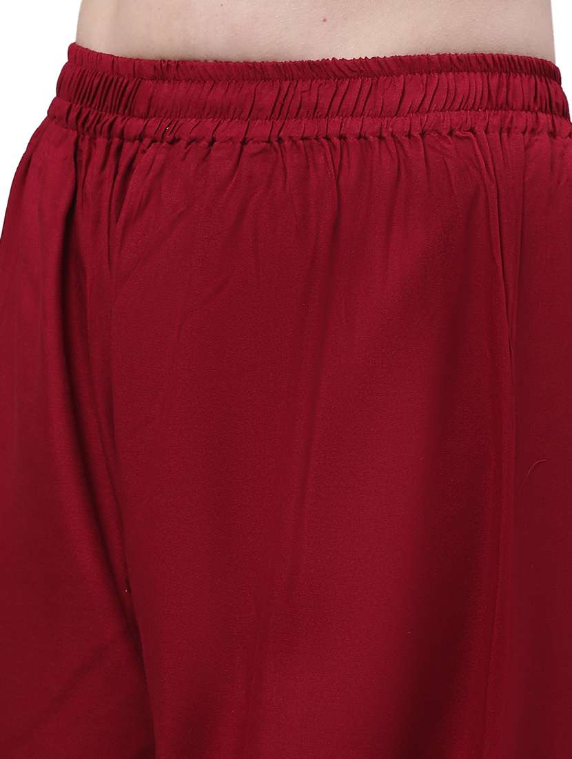 women solid relaxed fit palazzo - 21535592 - Standard Image - 5