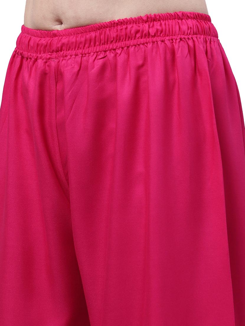 women solid relaxed fit palazzo - 21535604 - Standard Image - 5